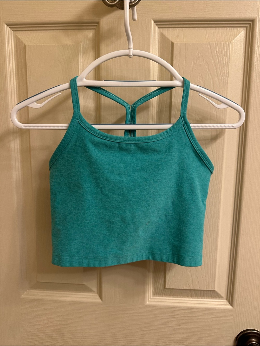 Beyond Yoga Turquoise Strappy Crop Tank